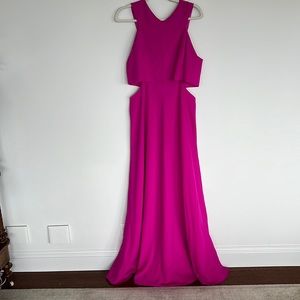 Magenta floor length dress